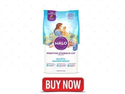 Halo Dry Cat Food, Sensitive Stomach, Seafood Medley